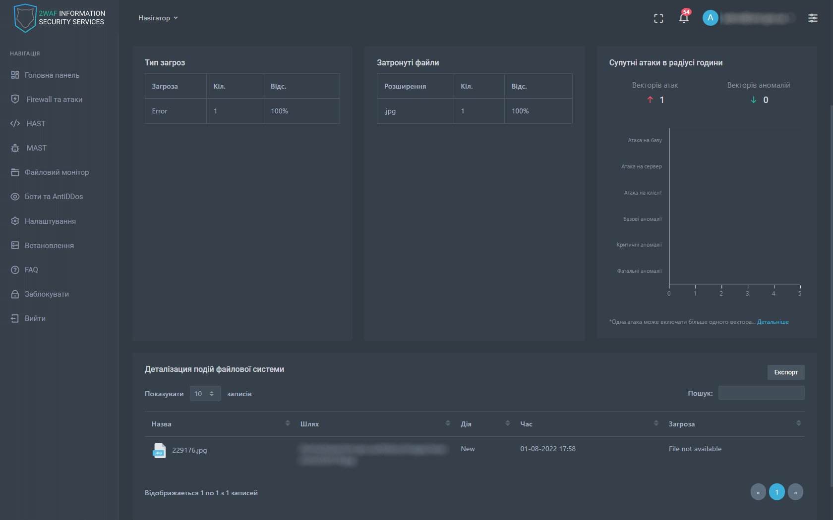 mast page screenshot dark